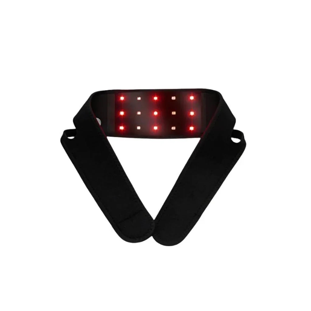 NEO LUMINUS Red Light Therapy Strap with glowing red LEDs